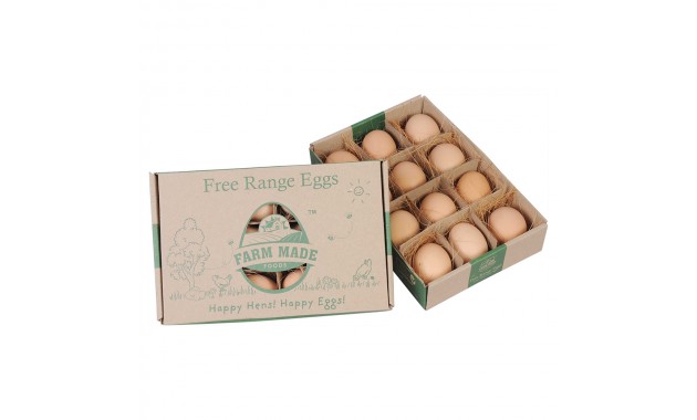 Free Range Eggs 12Nos - Farm Made Foods - 1 pack