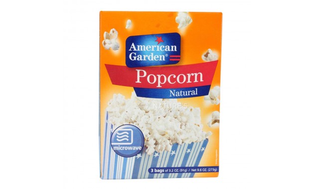 Microwave Popcorn  -  Pack of 3 Bags - American Garden - 1 N