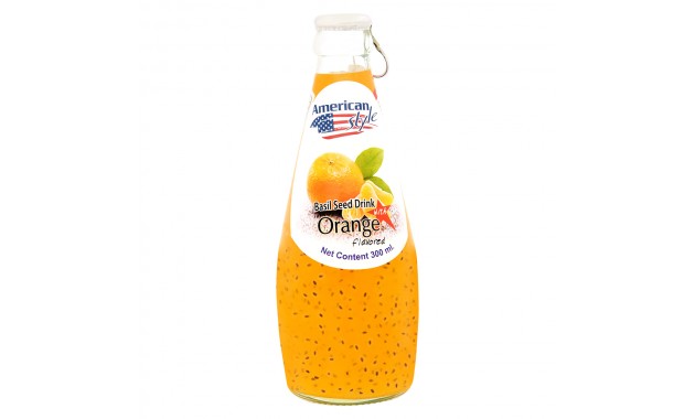 Orange Flavored Basil Seed Drink - American Style - 300 ml